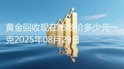 黄金回收现在市场价多少元一克2025年08月29日