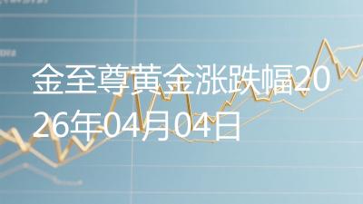 金至尊黄金涨跌幅2026年04月04日