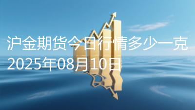 沪金期货今日行情多少一克2025年08月10日
