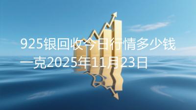 925银回收今日行情多少钱一克2025年11月23日