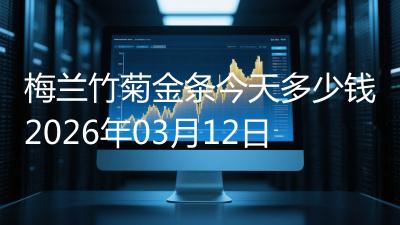梅兰竹菊金条今天多少钱2026年03月12日