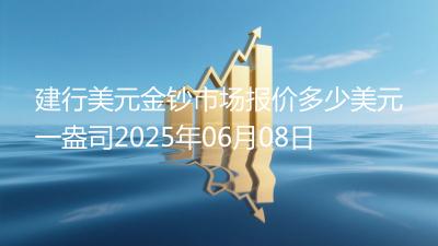 建行美元金钞市场报价多少美元一盎司2025年06月08日