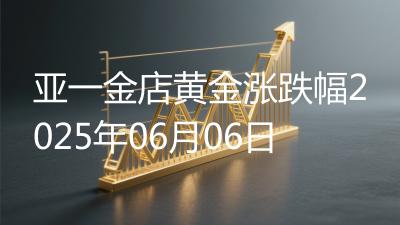 亚一金店黄金涨跌幅2025年06月06日