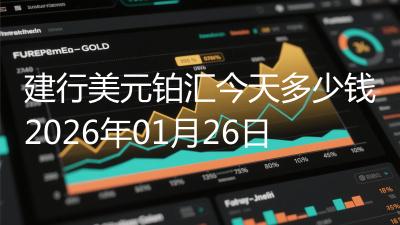 建行美元铂汇今天多少钱2026年01月26日