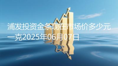 浦发投资金条现在市场价多少元一克2025年06月07日