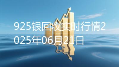 925银回收实时行情2025年06月21日