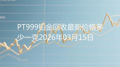 PT999铂金回收最新价格多少一克2026年03月15日