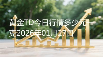 黄金TD今日行情多少元一克2026年01月27日