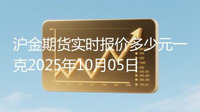 沪金期货实时报价多少元一克2025年10月05日