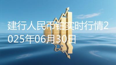 建行人民币铂实时行情2025年06月30日