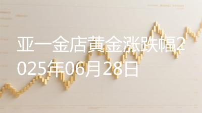 亚一金店黄金涨跌幅2025年06月28日