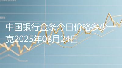 中国银行金条今日价格多少一克2025年08月24日