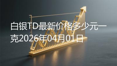 白银TD最新价格多少元一克2026年04月01日