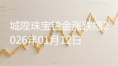 城隍珠宝铂金涨跌幅2026年01月12日