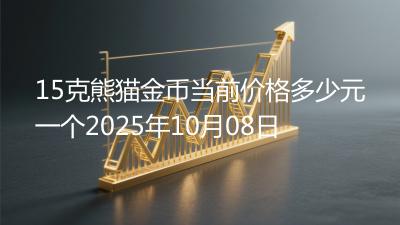 15克熊猫金币当前价格多少元一个2025年10月08日