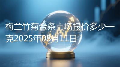 梅兰竹菊金条市场报价多少一克2025年08月11日