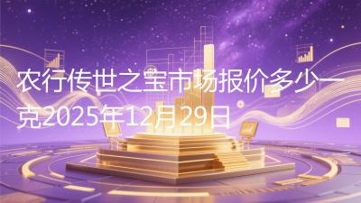 农行传世之宝市场报价多少一克2025年12月29日