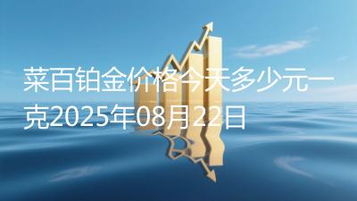 菜百铂金价格今天多少元一克2025年08月22日