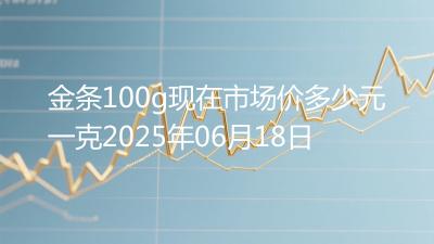 金条100g现在市场价多少元一克2025年06月18日