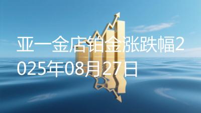 亚一金店铂金涨跌幅2025年08月27日