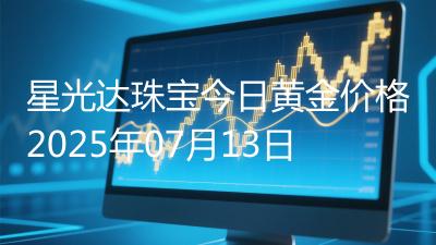星光达珠宝今日黄金价格2025年07月13日