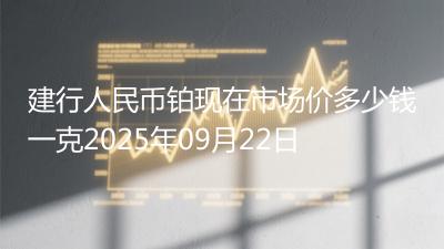 建行人民币铂现在市场价多少钱一克2025年09月22日