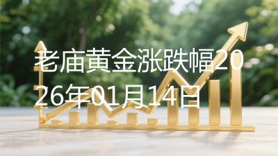 老庙黄金涨跌幅2026年01月14日