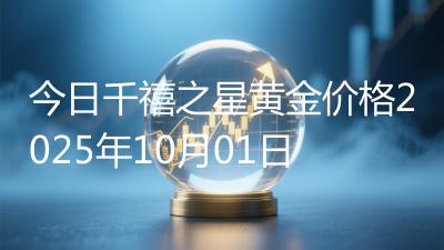 今日千禧之星黄金价格2025年10月01日