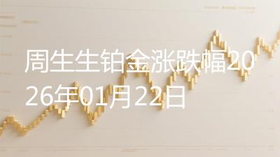 周生生铂金涨跌幅2026年01月22日