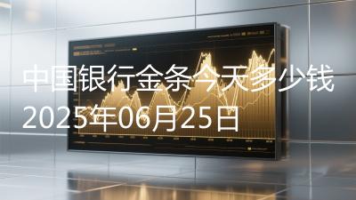 中国银行金条今天多少钱2025年06月25日