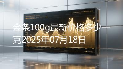 金条100g最新价格多少一克2025年07月18日