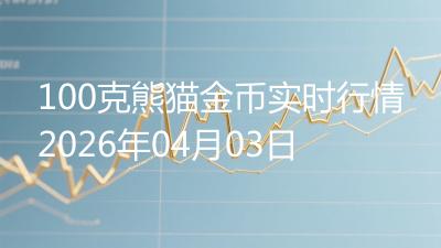 100克熊猫金币实时行情2026年04月03日