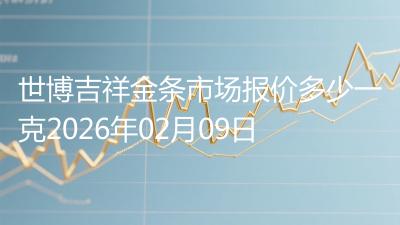 世博吉祥金条市场报价多少一克2026年02月09日