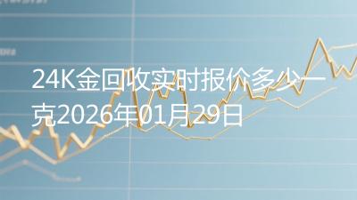 24K金回收实时报价多少一克2026年01月29日