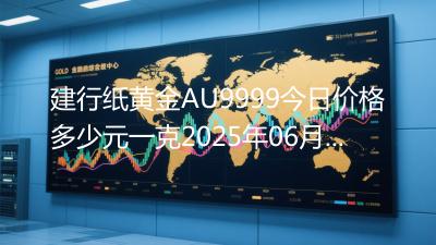 建行纸黄金AU9999今日价格多少元一克2025年06月12日