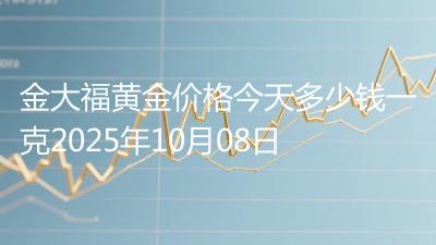 金大福黄金价格今天多少钱一克2025年10月08日