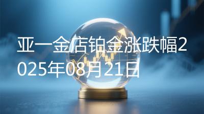 亚一金店铂金涨跌幅2025年08月21日