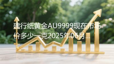 建行纸黄金AU9999现在市场价多少一克2025年06月08日