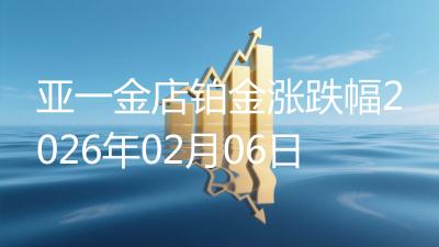 亚一金店铂金涨跌幅2026年02月06日