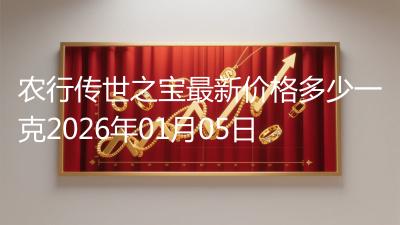 农行传世之宝最新价格多少一克2026年01月05日