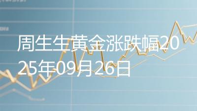 周生生黄金涨跌幅2025年09月26日