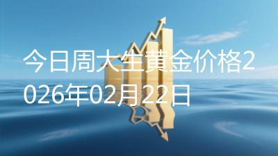 今日周大生黄金价格2026年02月22日