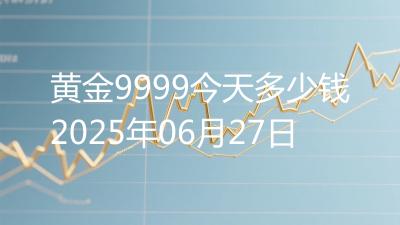 黄金9999今天多少钱2025年06月27日