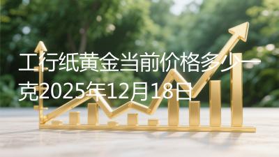 工行纸黄金当前价格多少一克2025年12月18日