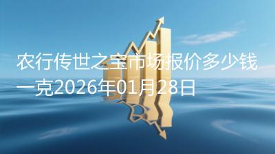 农行传世之宝市场报价多少钱一克2026年01月28日