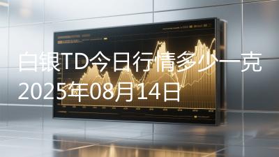 白银TD今日行情多少一克2025年08月14日