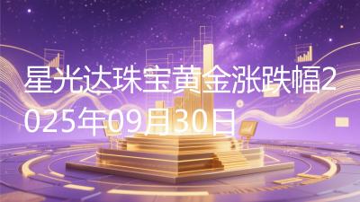星光达珠宝黄金涨跌幅2025年09月30日