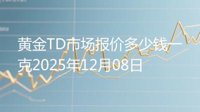 黄金TD市场报价多少钱一克2025年12月08日