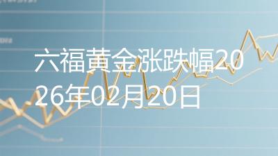 六福黄金涨跌幅2026年02月20日