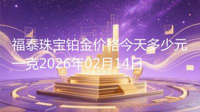 福泰珠宝铂金价格今天多少元一克2026年02月14日